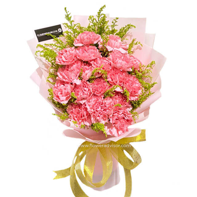 Medium 19 Stalks Carnations Bouquet - Happiness  Forever