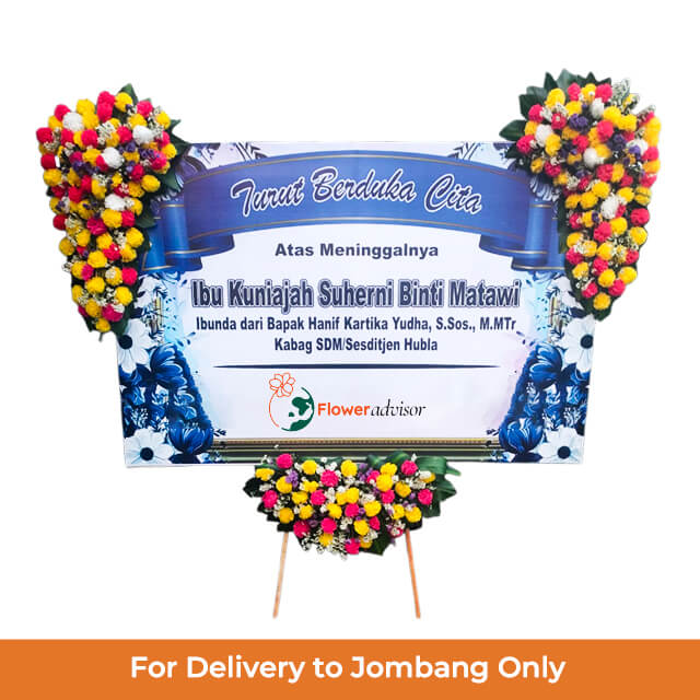 Papan Bunga Duka Bernuansa Damai